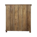 Reclaimed Wood Farmhouse Style 2-Door Narrow Cabinet With Drawers