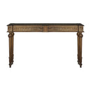 Elegant Victorian Style Hand Carved 12" Deep Solid Wood Console - Natural Stain