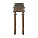 Elegant Victorian Style Hand Carved 12" Deep Solid Wood Console - Natural Stain