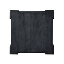 Elegant Victorian Style Hand Carved Solid Wood End Table - Charcoal Gray