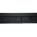 Elegant Victorian Style Hand Carved Solid Wood Coffee Table - Charcoal Gray
