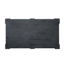 Elegant Victorian Style Hand Carved Solid Wood Coffee Table - Charcoal Gray