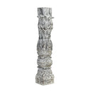 Farmhouse Style Hand Carved 43 Inch Tall Wooden Candle Stick