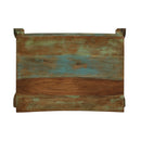 Reclaimed Wood Distressed Finished Indoor/ Outdoor Stool With Cabrioie Legs - Set of 2