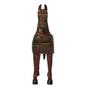 Artistically Hand Painted 24" Tall Wooden Horse Statue