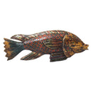 18" Long  Wooden Hand Painted Eclectic Fish Decor