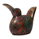 Artistically Hand Painted Wooden Bird Figurine