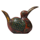 Artistically Hand Painted Wooden Bird Figurine