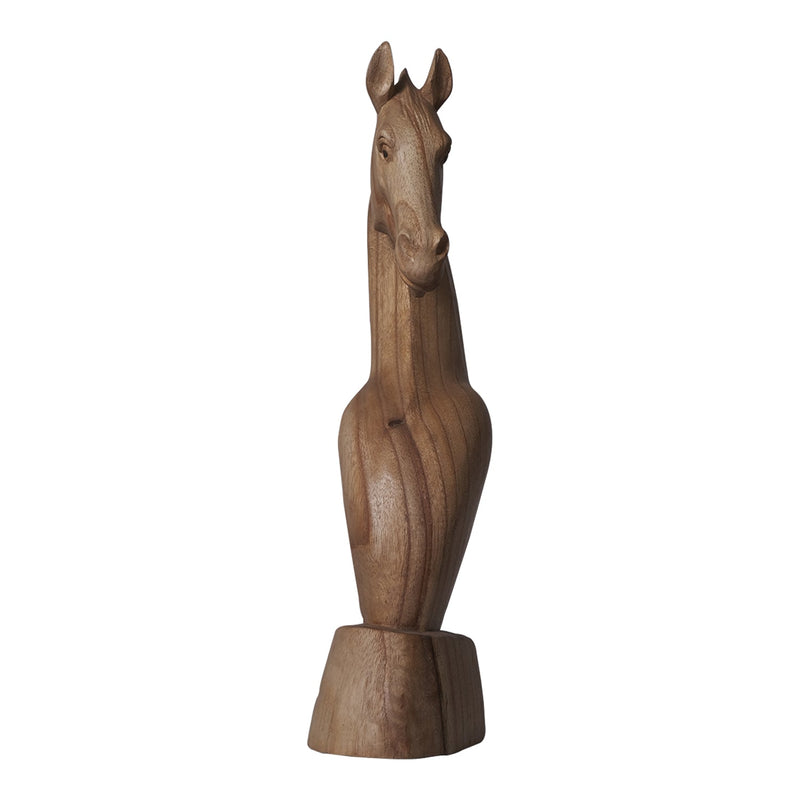 Farmhouse Style Hand Carved Horse Bust Decor