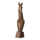Hand Carved Wooden Horse Bust Statue