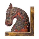 Artistic Hand Painted Horse Head Bookends - Set Of 2