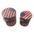 Eclectic "Patriotic" US  Flag Storage Bins- Set of 2