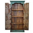 Blue Distressed Finished Farmhouse Tall Bedroom Armoire