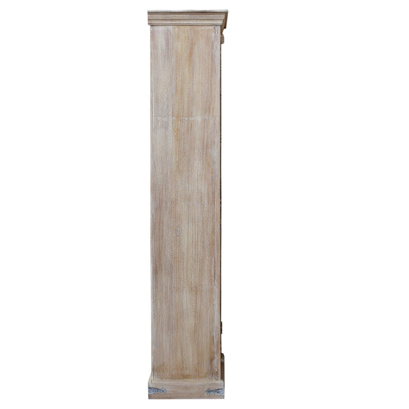 Off White Distressed Finished 84 Inches Tall Armoire Cabinet