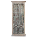 Off White Distressed Finished 84 Inches Tall Armoire Cabinet