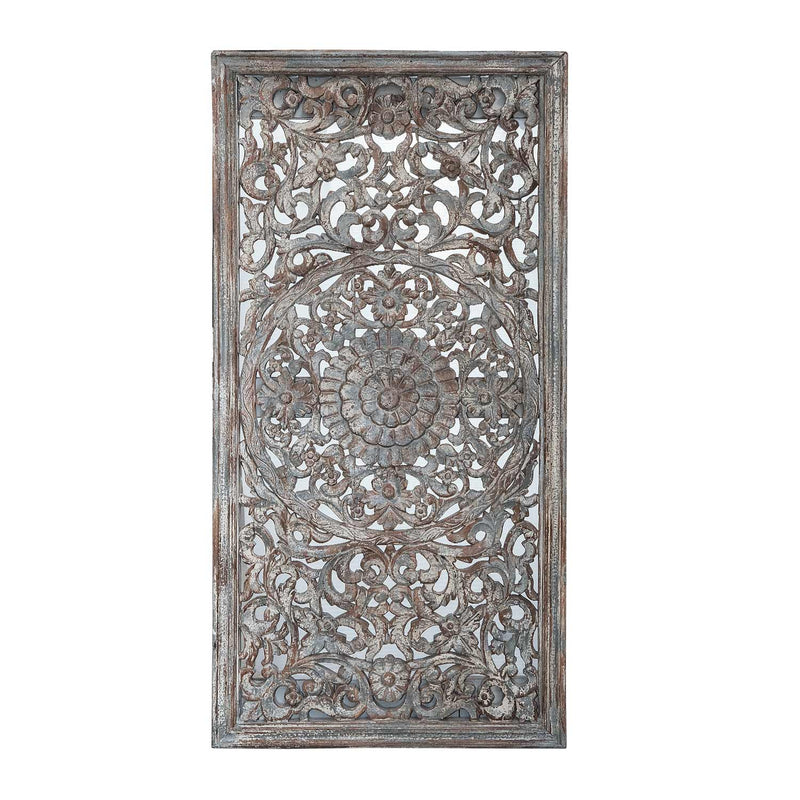 Hand Carved Solid Wood Lattice Moorish Wall Panel