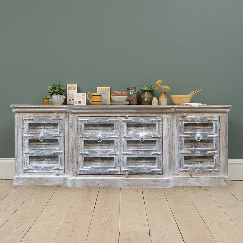 Farmhouse Style 109 Inches Extra Large Dining Room Sideboard Cabinet