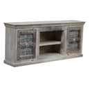 Farmhouse Style 36" Tall Solid Wood Media Console