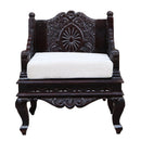 Royal Carved Lion Head Teak Wood Single Seater Sofa Chair