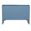 Distressed Blue Antique Hope Chest Large Cabinet