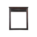 Handcarved Solid Wood Vanity Mirror With Metal Accents