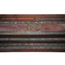 Handcarved Solid Wood Vanity Mirror With Metal Accents