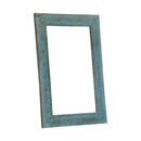 Distressed Blue Hand Carved Solid Wood 53" Tall Wall Mirror
