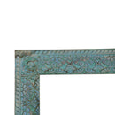 Distressed Blue Hand Carved Solid Wood 53" Tall Wall Mirror