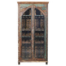 Farmhouse Style Reclaimed Wood Tall Wine Cabinet