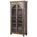 Farmhouse Style Reclaimed Wood Tall Wine Cabinet