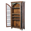 Farmhouse Style Reclaimed Wood Tall Wine Cabinet