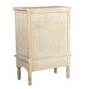 Farmhouse Style  Lattice Carved Solid Wood 32" Wide 2 Door Storage Cabinet