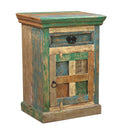 Farmhouse Style Reclaimed Wood Colored Patina Nightstand