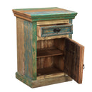 Farmhouse Style Reclaimed Wood Colored Patina Nightstand