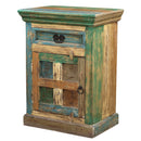 Farmhouse Style Reclaimed Wood Colored Patina Nightstand