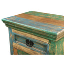 Farmhouse Style Reclaimed Wood Colored Patina Nightstand