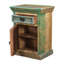 Farmhouse Style Reclaimed Wood Colored Patina Nightstand