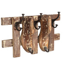 Ranch Style Wooden Shoe Mold Repurposed Double Wall Hook