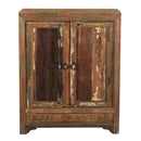 Distressed Painted Reclaimed Wood 2-Door Storage Cabinet