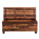 Distressed Solid Wood 48 in. Chest Log Cabin Coffee Table