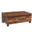 Distressed Solid Wood 48 in. Chest Log Cabin Coffee Table
