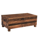 Distressed Solid Wood 48 in. Chest Log Cabin Coffee Table