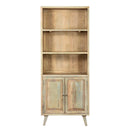Farmhouse Style Distressed Reclaimed Wood 78 in. Tall Modern Display Cabinet
