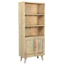 Farmhouse Style Distressed Reclaimed Wood 78 in. Tall Modern Display Cabinet