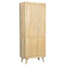 Farmhouse Style Distressed Reclaimed Wood 78 in. Tall Modern Display Cabinet