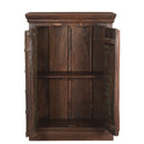 Antique Arched Teak Wood 2 Door Storage Cabinet