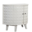 Mid Century Modern Demi Lune Solid Wood Storage Cabinet