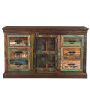 Farmhouse Style Distressed Painted Solid Wood 6 Drawers Bedroom Dresser