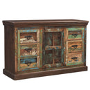 Farmhouse Style Distressed Painted Solid Wood 6 Drawers Bedroom Dresser