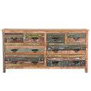 Farmhouse Style Reclaimed Wood 72 in. Long 8-Drawers Bedroom Dresser